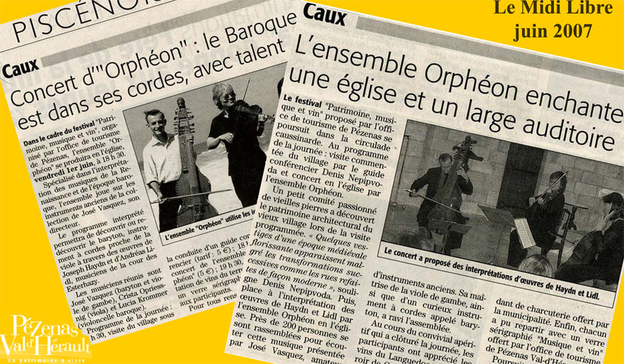 Concert &agrave; Caux (Val d'h&eacute;rault)